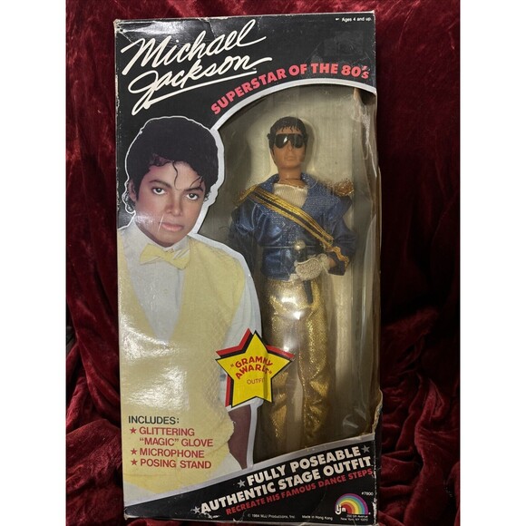 Michael Jackson Doll Grammy Awards Outfit Superstar of The 80s Blue - Picture 1 of 7